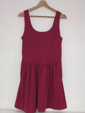 Rebecca Taylor Raspberry Scoop Neck Sleeveless Dress
